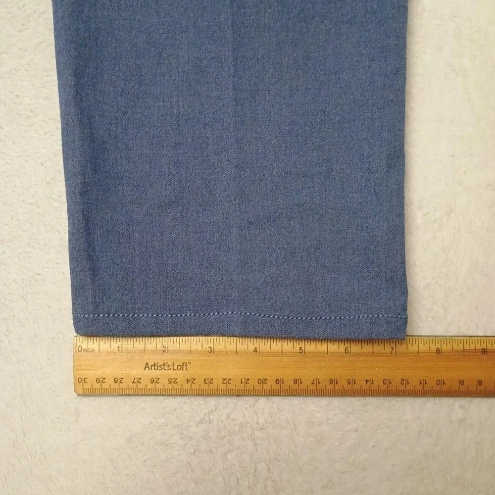 Hugo Boss Pants Men 35x32 Blue Delaware Slim Fit Microfiber Stretch Tapered Work